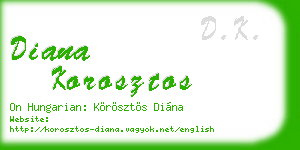 diana korosztos business card